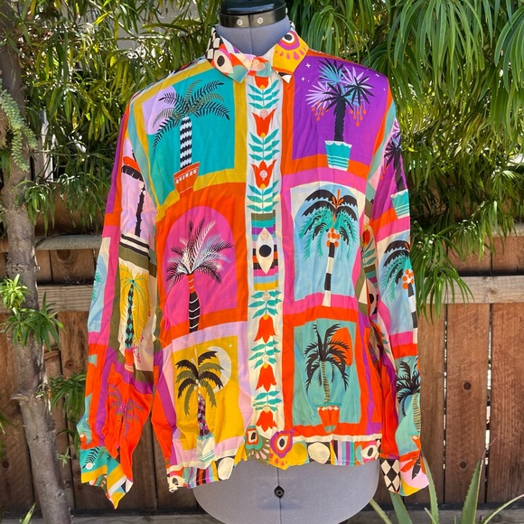 Wild Shirt Bonaventure Beldi Palm Tree Shirt size 1 - Picture 2 of 13